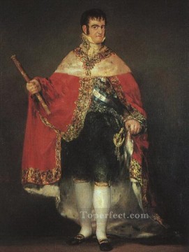  State Painting - Ferdinand 7in his Robes of State portrait Francisco Goya